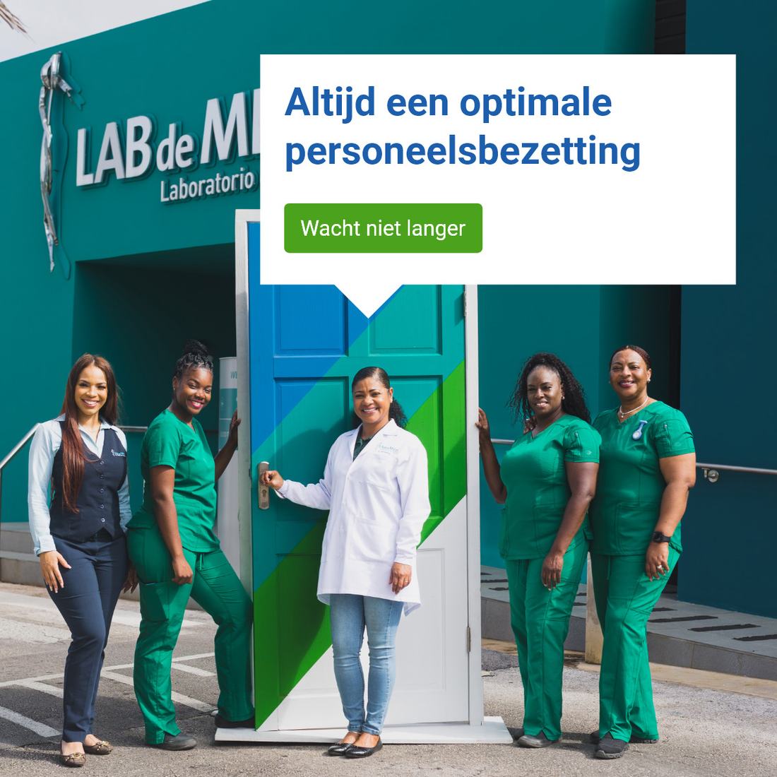 Campaign ad with healthcare workers